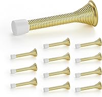 Vista 26 de Ravinte Topes de Puerta, Paquete de 12 Topes de Puerta de Resorte Negros con Amortiguador de Goma, Topes de Puerta para la Parte Inferior