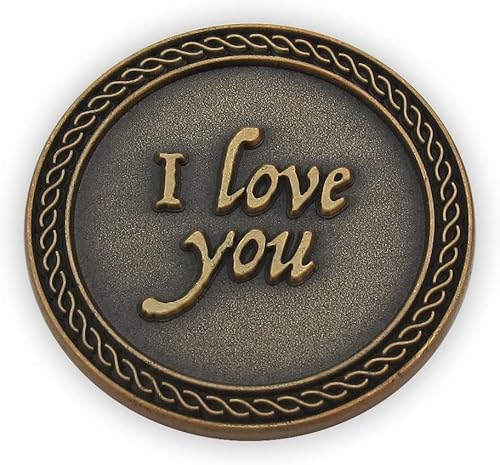 Moneda de bolsillo chapada en oro antiguo para una cita nocturna, te amo, envejece junto conmigo, lo mejor está por ser, regalo de amor para hombres