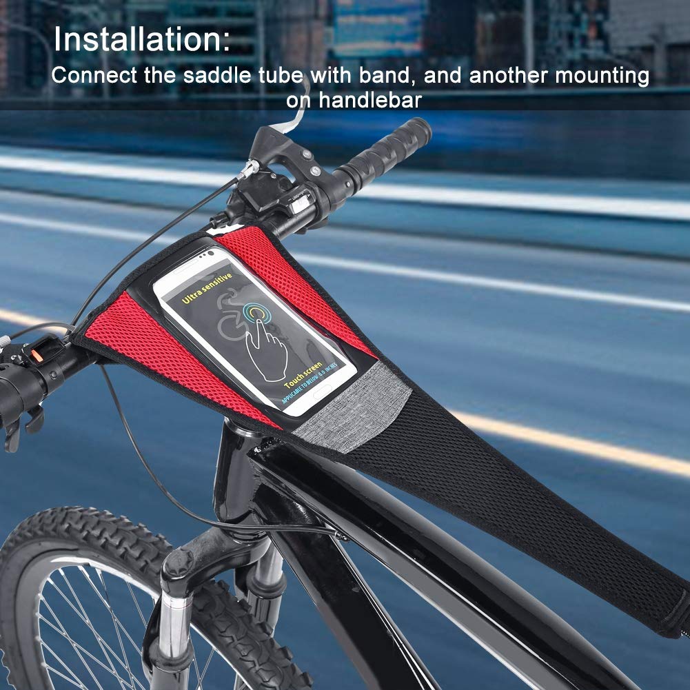 Fahrrad rollentrainer,Schweißfänger für Rollentrainer, Fahrrad Trainerzubehör Bike Sweat Net Sweat Abdeckung, Rennrad Fahrrad Trainer Schweißbänder Sport Radfahren Reiten Schweißband mit Handytasche Sport & Freizeit