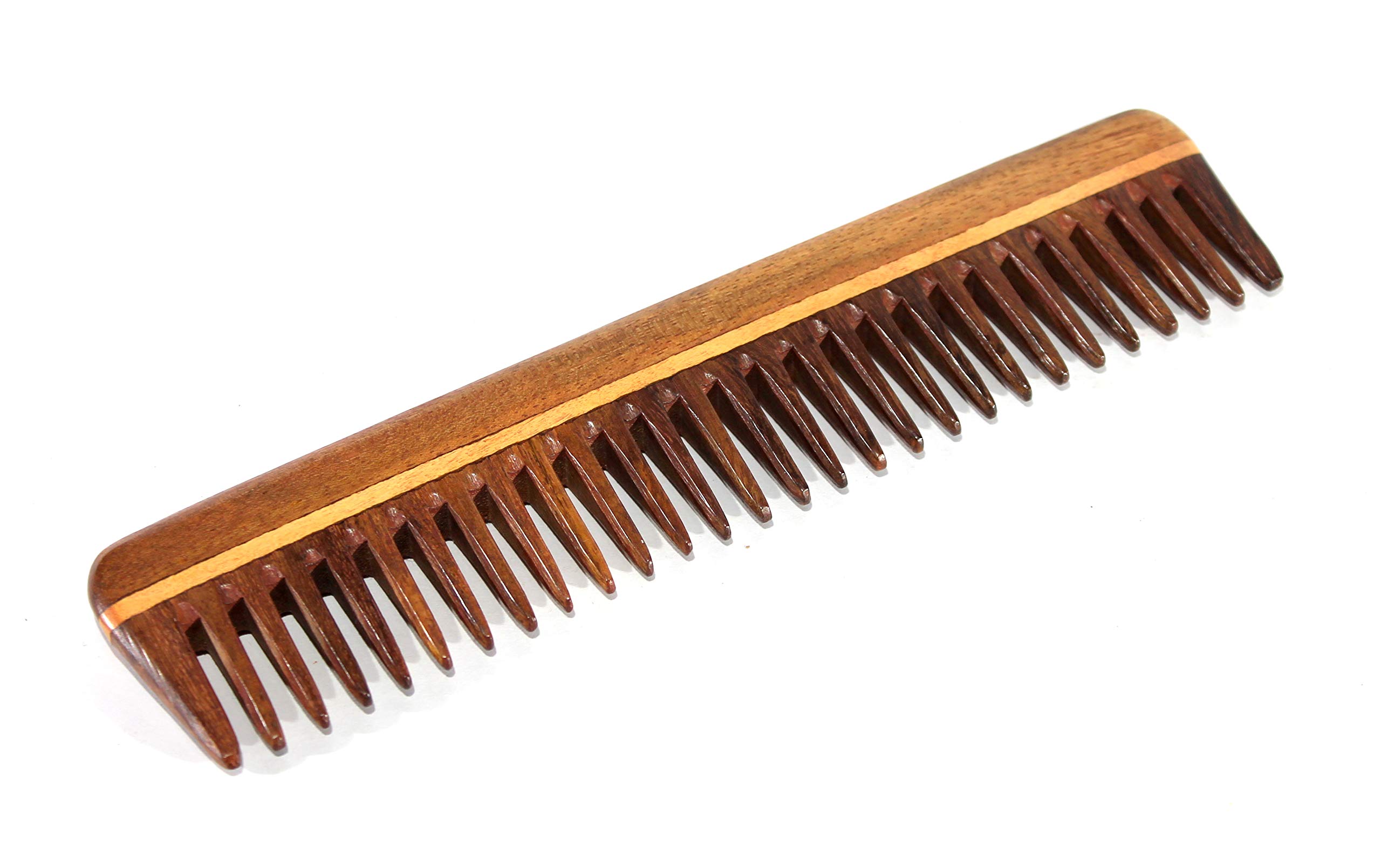 eSplanade Drewniany grzebień dla mężczyzn i kobiet - drewno Sheesham ręcznie wykonane antystatyczne włosy, broda, wąsy grzebień. (19 cm)