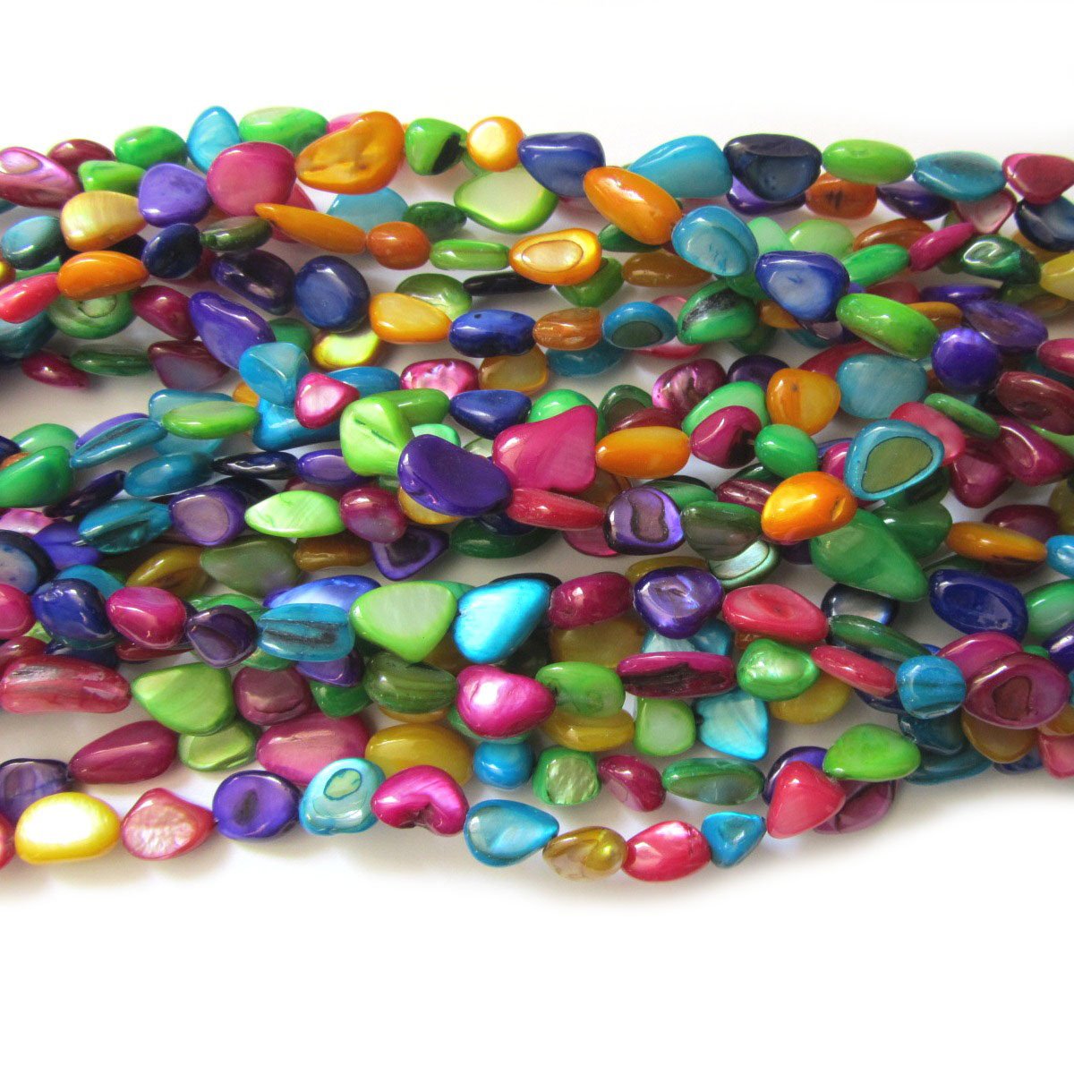 Pretty Pebbles Beads - 32" Multi Colour Shell Beads Brights