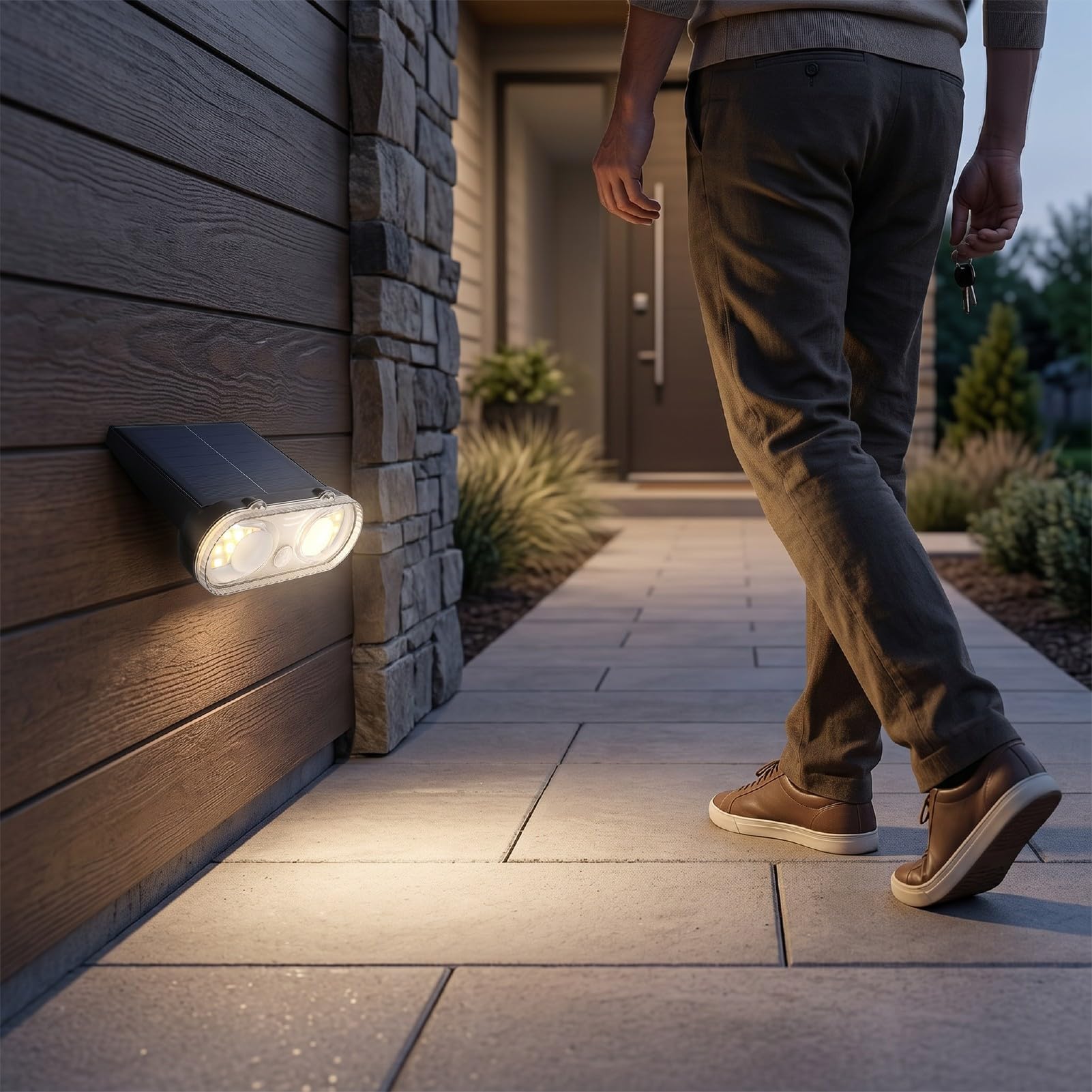 52 Luci Solari a LED Impermeabilizzanti per Esterni per Vialetti da Giardino, Luci Solari Paesaggistiche per Esterni, Giardino, Cortile con Accensione Automatica e 3 modalità di
