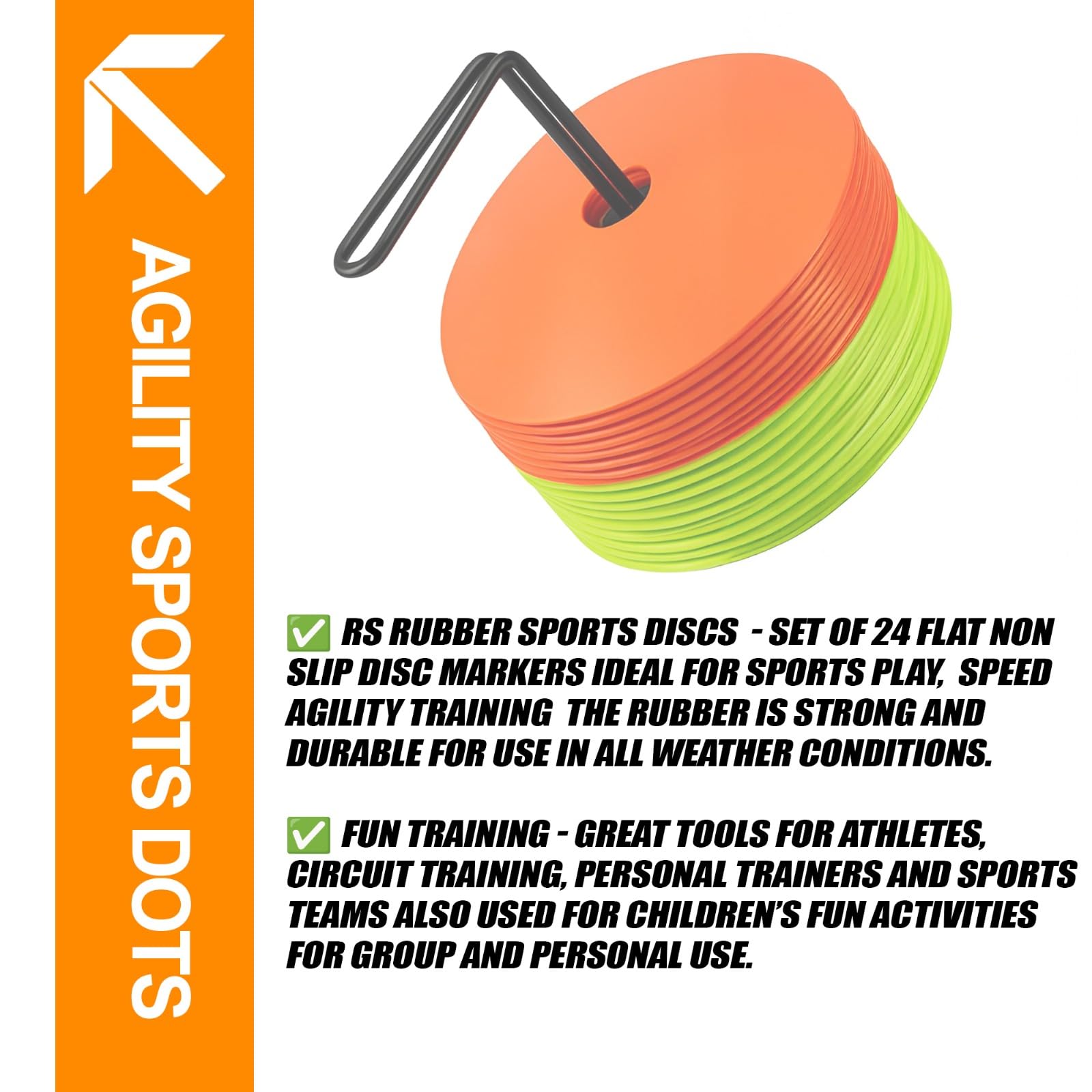 10Pack Flat Disc Markers Non- Spots Markers Football Basketball Sports Speed Agility Training Markers 199717078 - View #6