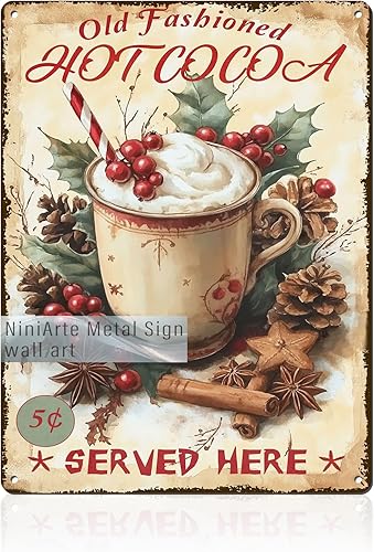 Miniatura 28 de Letrero de metal de café fresco, arte de pared retro para el hogar, cocina, cafetería, oficina, decoración de 8 x 12 pulgadas Café4,Café6,Perro