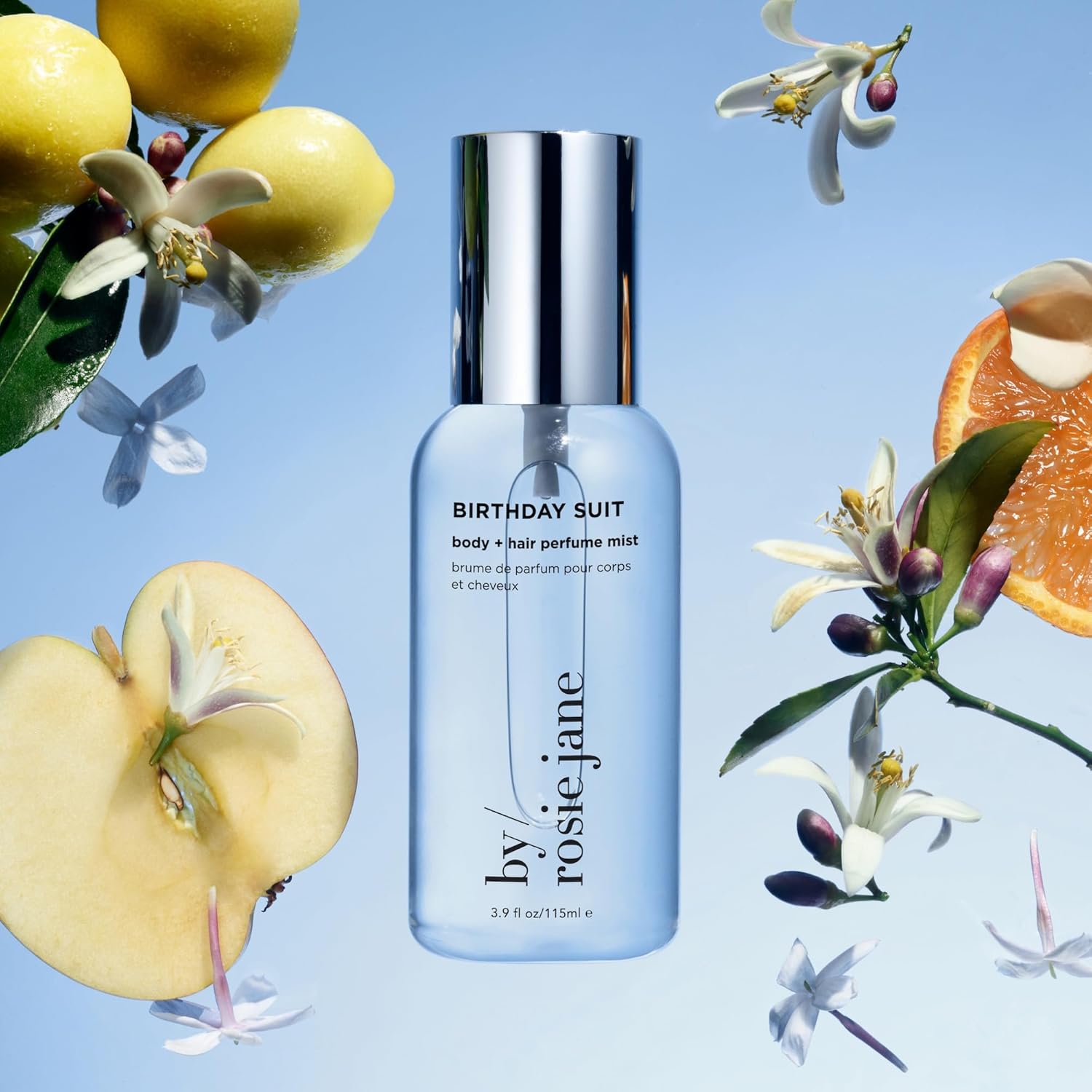 By Rosie Jane Body & Hair Perfume Mist (Birthday Suit) - Clean Hair & Body Mist for Women - With Notes of Tangerine Water, Sweet Apply & Lemon Blossom (115ml) - Image 2