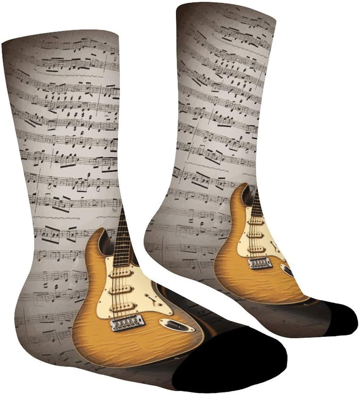 Note Guitar Compression Socks High Stocking