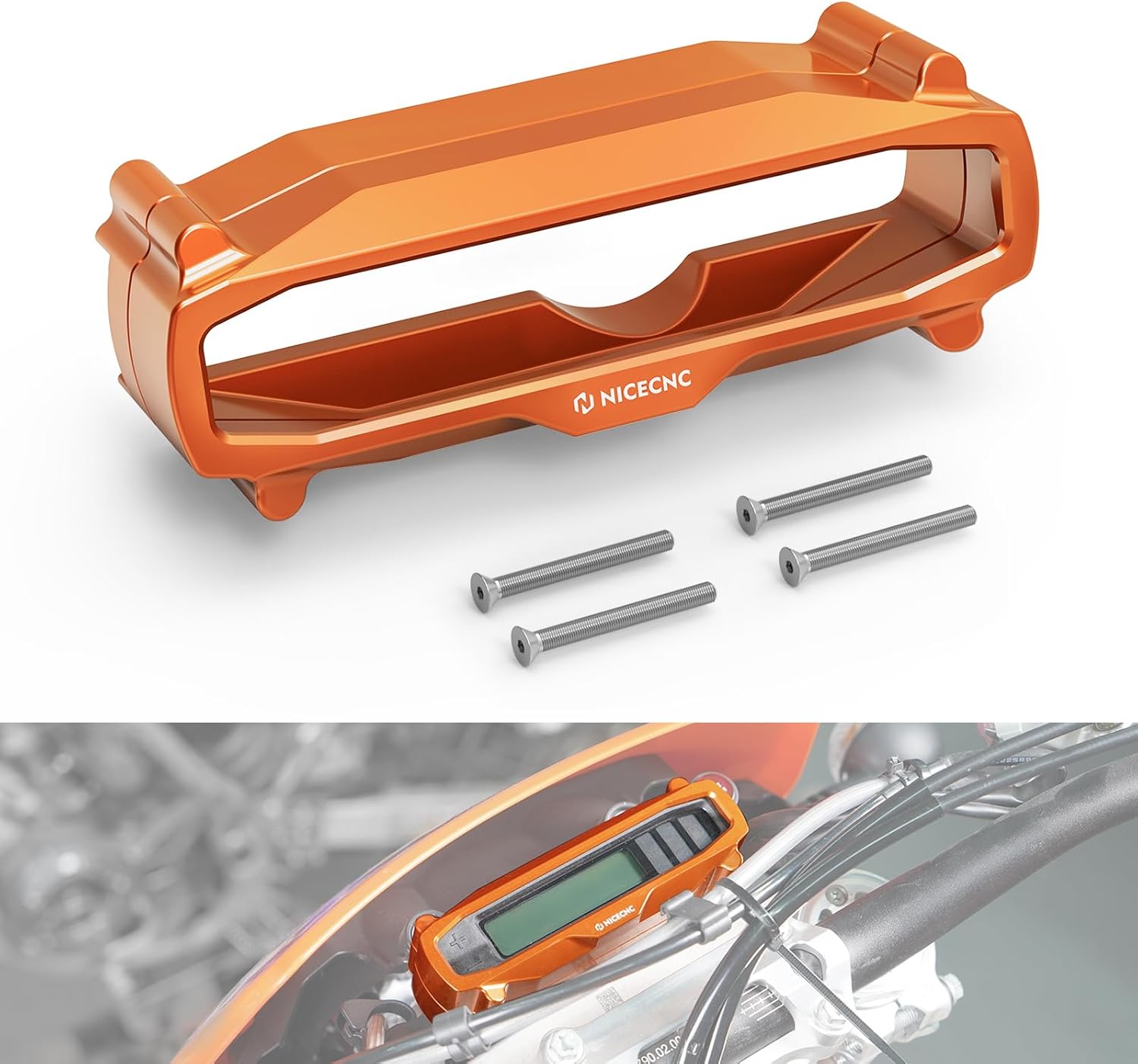 NICECNC Black Gauge Cover Meter Odometer Protector Compatible with KTM 150-500 EXC EXCF XCW XCF-W XW-F 2024,Compatible with Husqvarna FE 250 350 450 501 350W 501W 350S 501S 2024,See Fitment