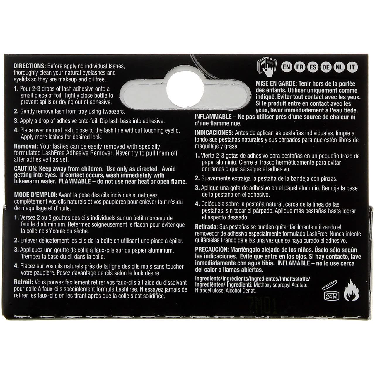 Ardell Lashtite Adhesive Clear 0.12 Ounce Bottle (Black Package) (Pack of 6)