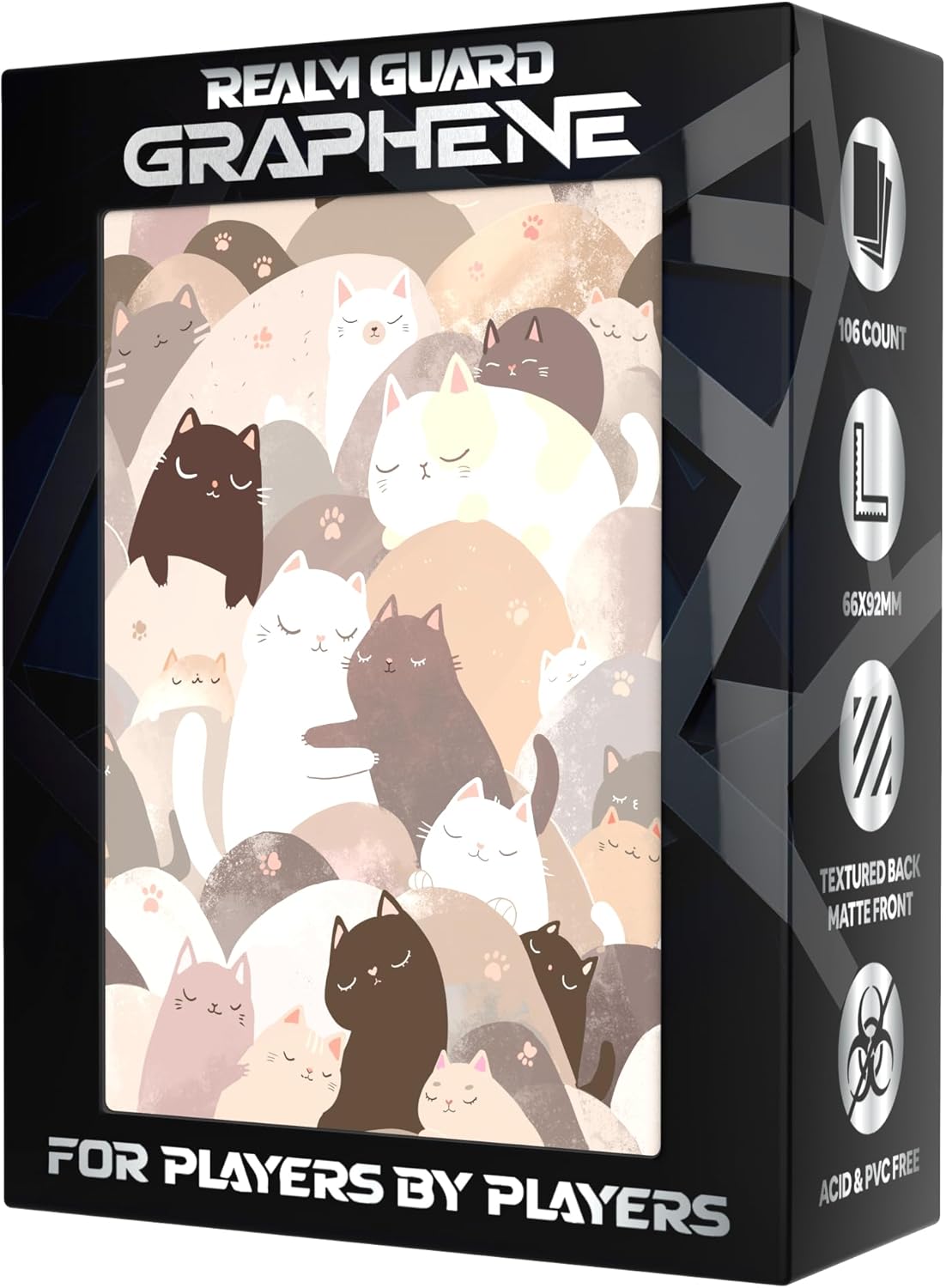 Graphene -100ct Textured Matte TCG/MTG Card Art Sleeves (Pastel Cats)