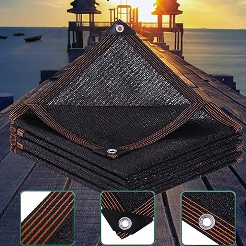 Miniatura 2 de TOTOZAKUL Paño de sombra  Malla de jardín negra de 8 x 12 pies, con ojales, cubierta solar para pérgola, patio, plantas, invernadero, gallinero,