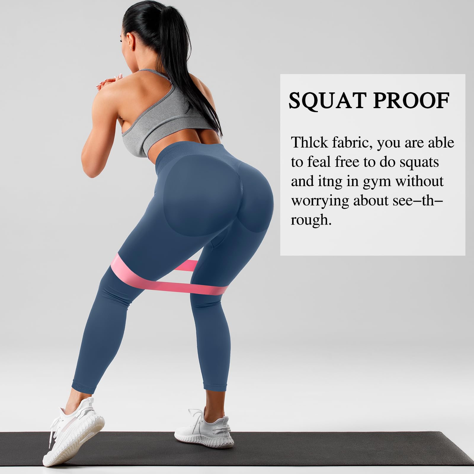 Coume Leggings da allenamento da donna, 3 pezzi, senza cuciture, a compressione, vita media