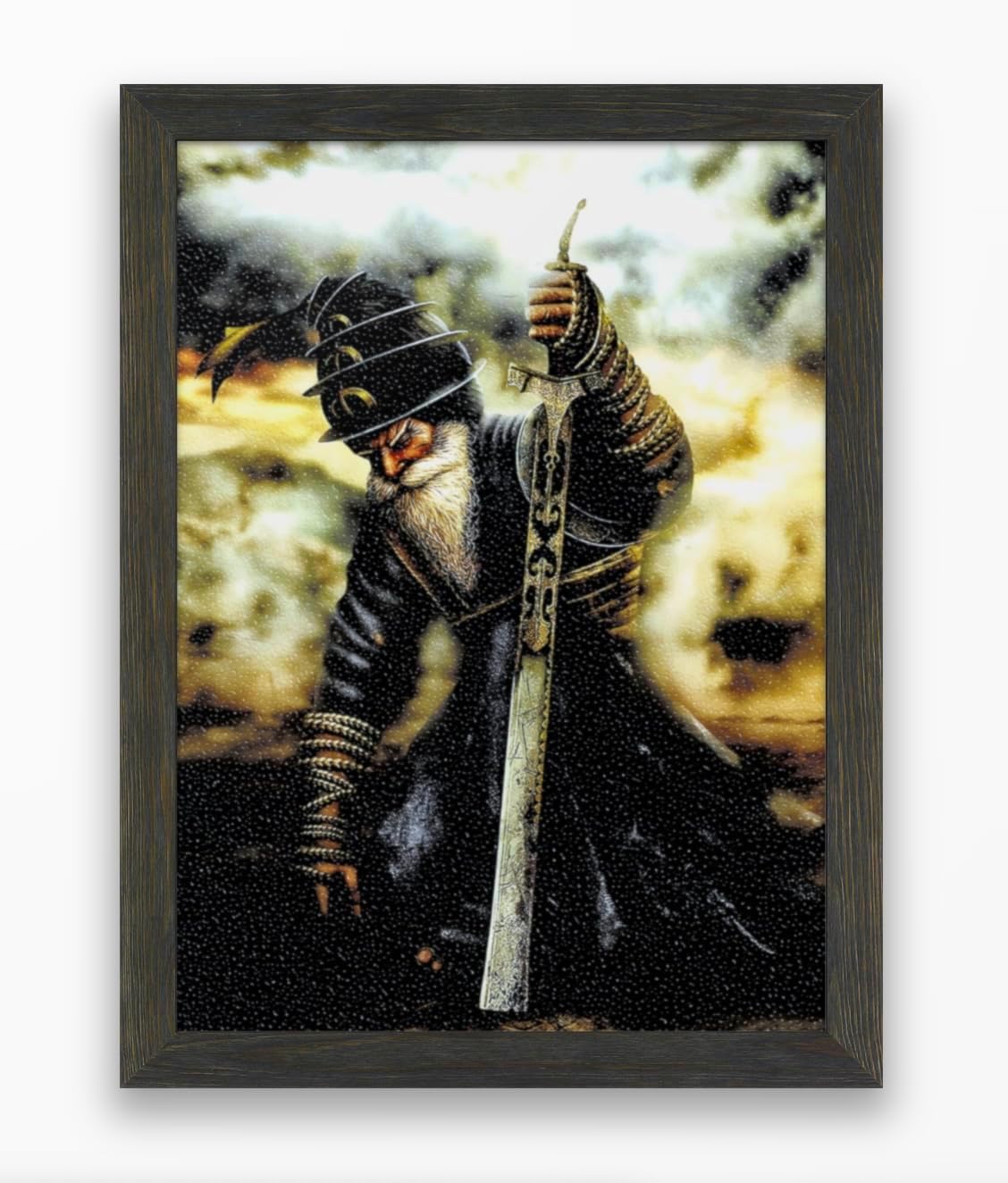 All Sikh God Picture Wall Frame (5 X 7 Inches) Guru Gobind Singh Ji Photo With Frame Nanak Dev Baba Deep Singhji Photo Frame Wall Hanging TableTop Sikh God Photo Frame Hanging Visakhi Diwali Gift