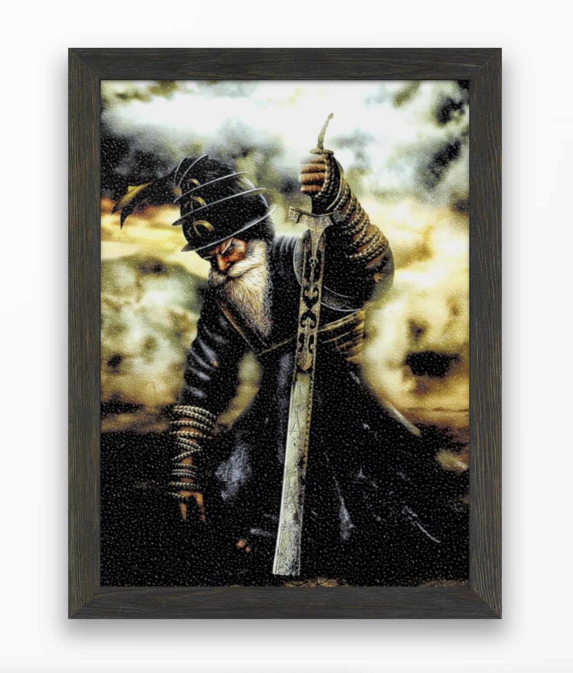 All Sikh God Picture Wall Frame (5 X 7 Inches) Guru Gobind Singh Ji Photo With Frame Nanak Dev Baba Deep Singhji Photo Frame Wall Hanging TableTop Sikh God Photo Frame Hanging Visakhi Diwali Gift