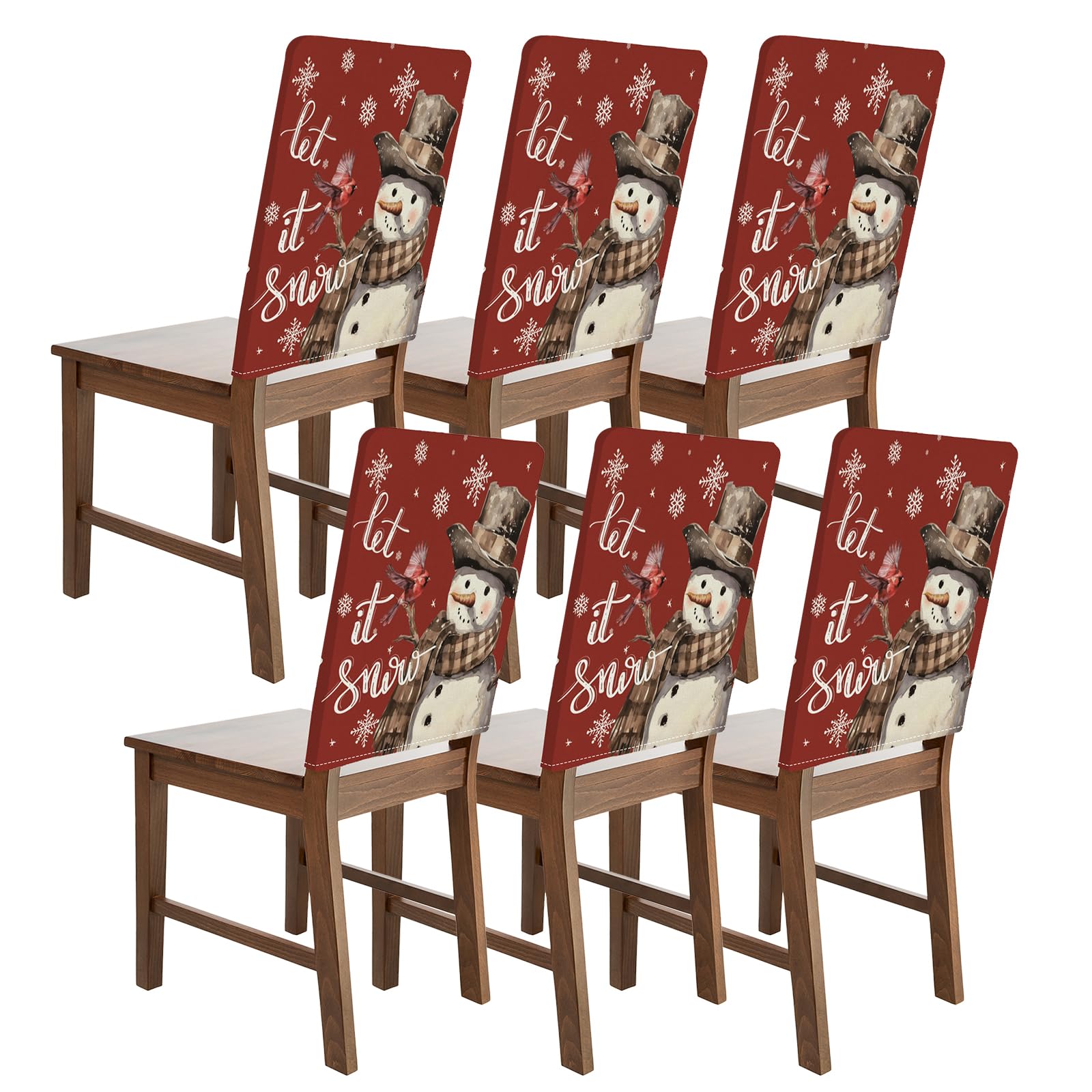 3 coprisedie natalizie, per sala da pranzo, per sedie di Natale, decorazione natalizia (stile D