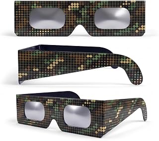 articulo Pack de 2, Gafas para eclipse solar, montura de 45 mm, se usan sobre la mayoría de gafas de vista, probadas EN ISO 12312-2:2015, marcado CE para observación solar segura – Digital Camo