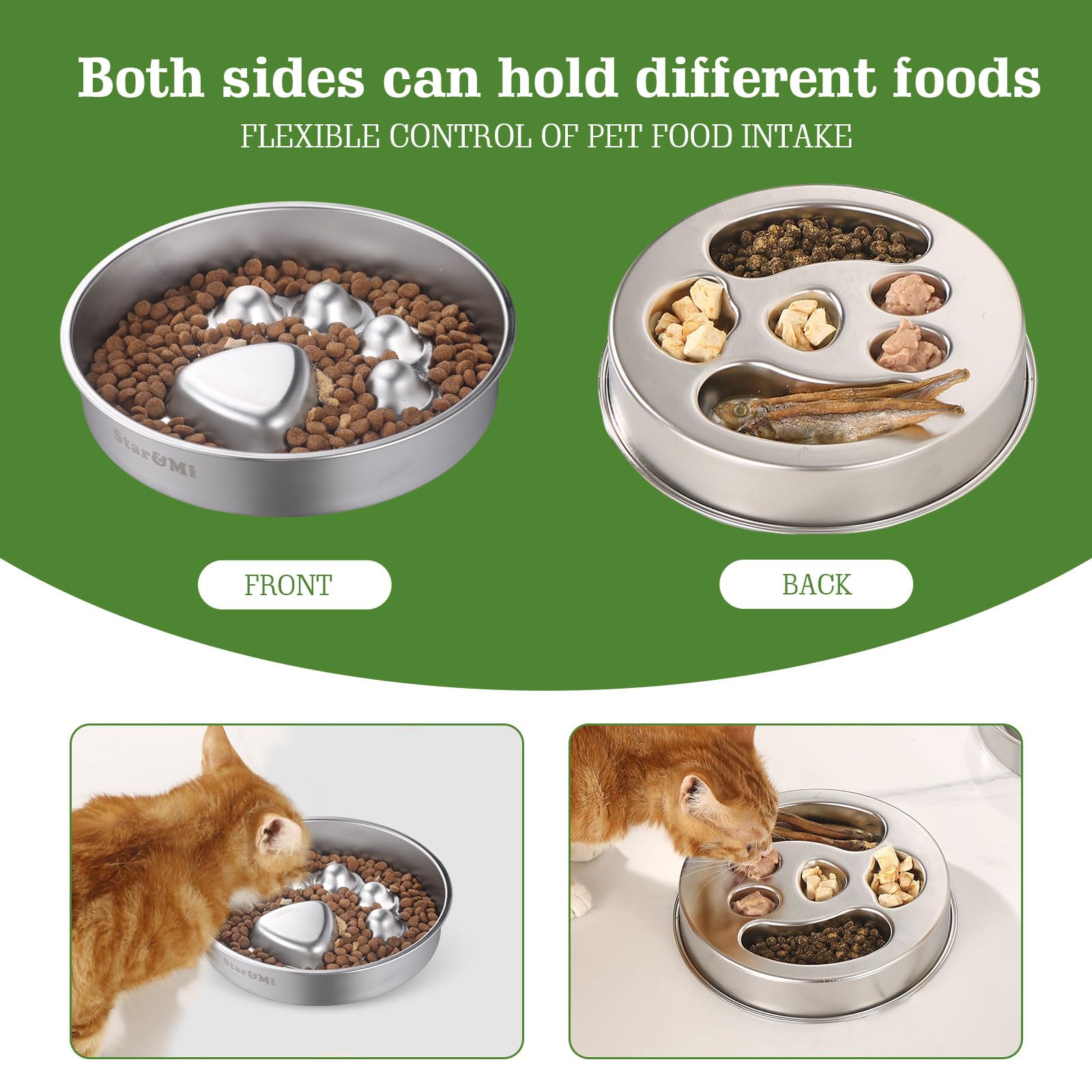 Stainless Steel Slow Feeder Dog Bowls – Non-Slip Metal Dog Bowl for Large & Medium Breeds, Puppy Puzzle Feeder – 2 Cup Capacity for Small to Big Pets – Durable Slow Feed Dog & Cat Food Dish - image 5