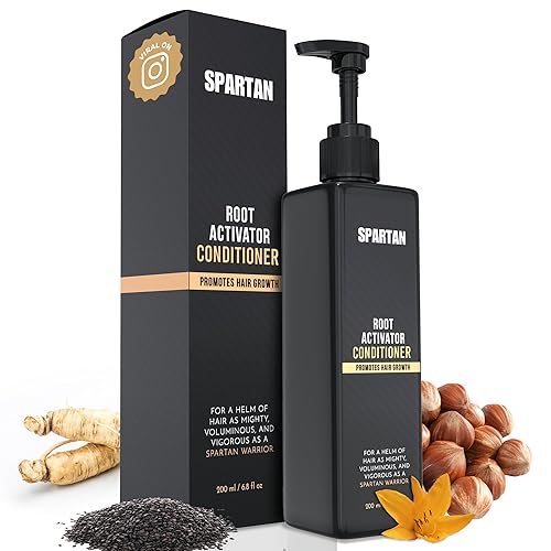 SPARTAN Acondicionador activador de raíces para hombres, acondicionador para el crecimiento del cabello, hidratante para engrosar el cabello y