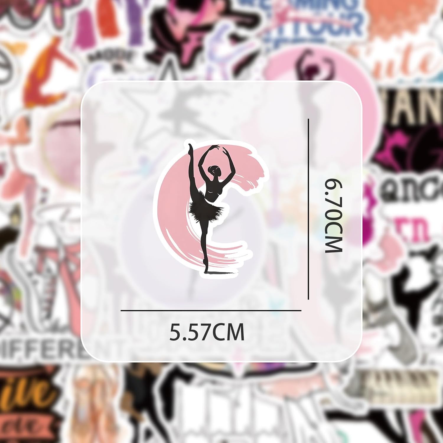 100Pcs Dance Stickers Cool Dancer Stickers, Vinyl Waterproof Dancing Sticker for Laptop, Guitar, Water Bottle, Birthday Gifts for Girls, Kids, Teens (Black) - Image 6