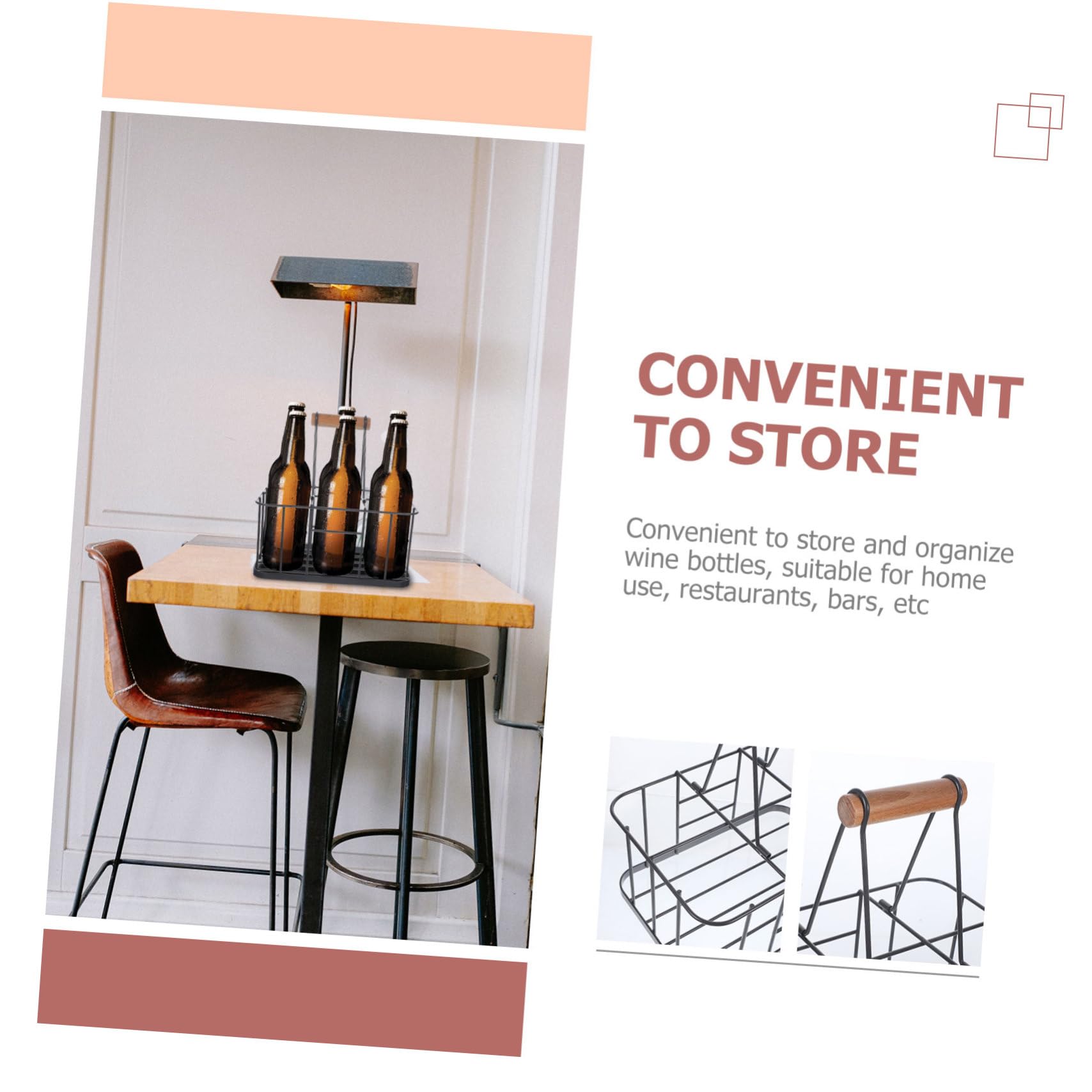 Cabilock 1 Pc Estante De Cerveza Portátil Organizador De Botellas Celebración De Cerveza Condimento De Alambre Encimera Canasta De Cerveza Alimento Viajar Alambres Metalicos Familiar Hierro
