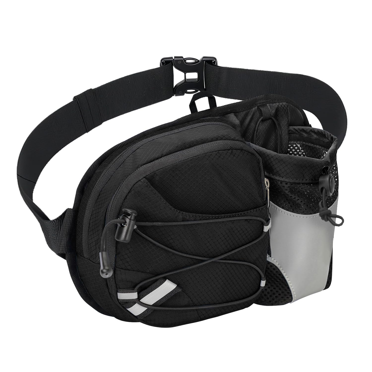 Gürteltasche mit Flaschenhalter Bauchtasche Trinkgürtel Gurt Verstellt Hüfttasche für Running Wandern Reise Camping Hundetraining für Damen und Herren