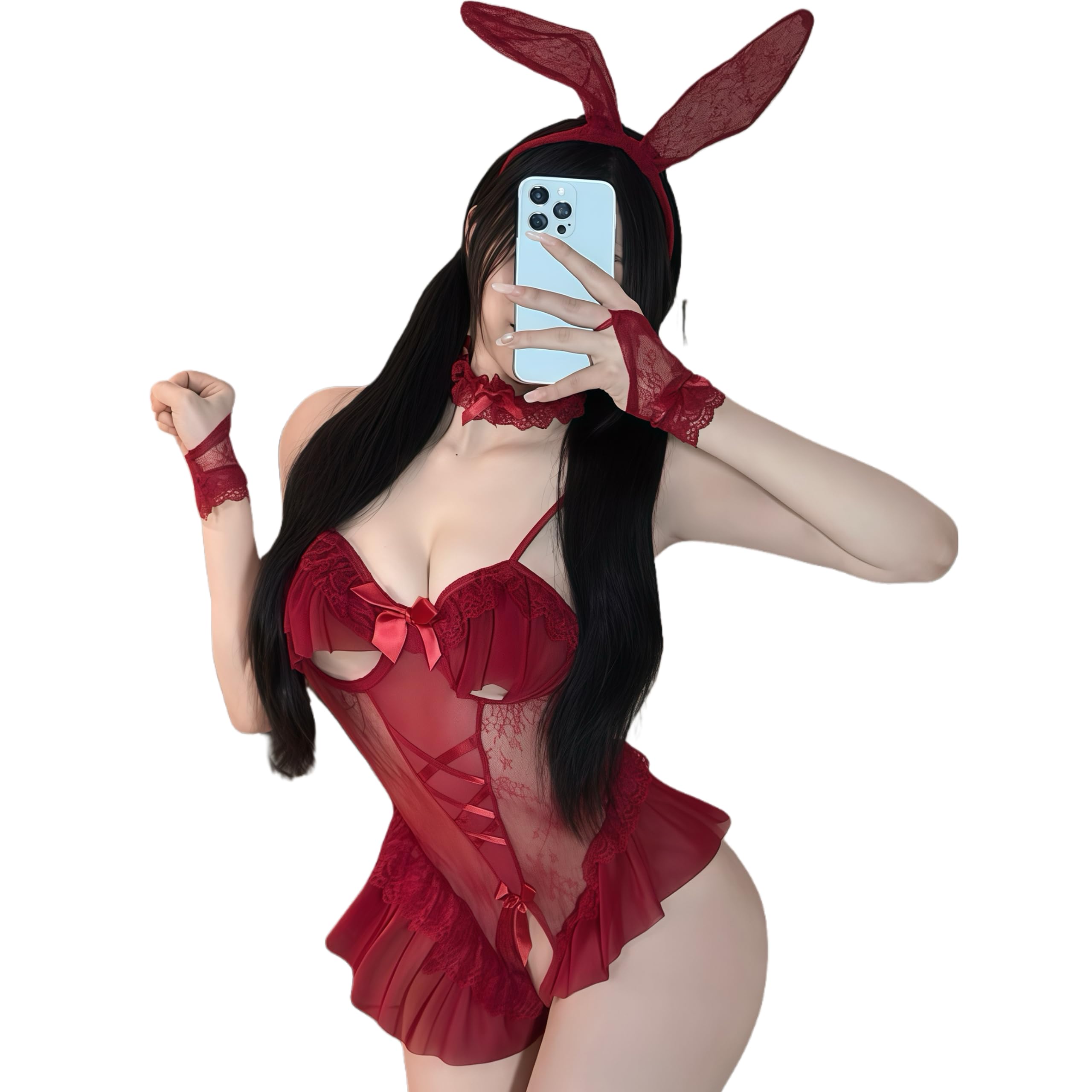 – Bunny Cosplay Lingerie For Women Anime Role Playing Outfits Sexy Halloween Costume One-Piece Female's Exotic Bodysuit