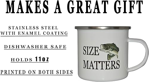Miniatura 4 de Rogue River Tactical Taza divertida del campamento de la pesca del esmalte que acampa taza de café regalo tamaño importa pescador pescado