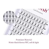 Vista 4 de Extensiones de pestañas listas para colocar, con volumen, forma de abanico y punta puntiaguda, extensiones de pestañas prefabricadas con volumen