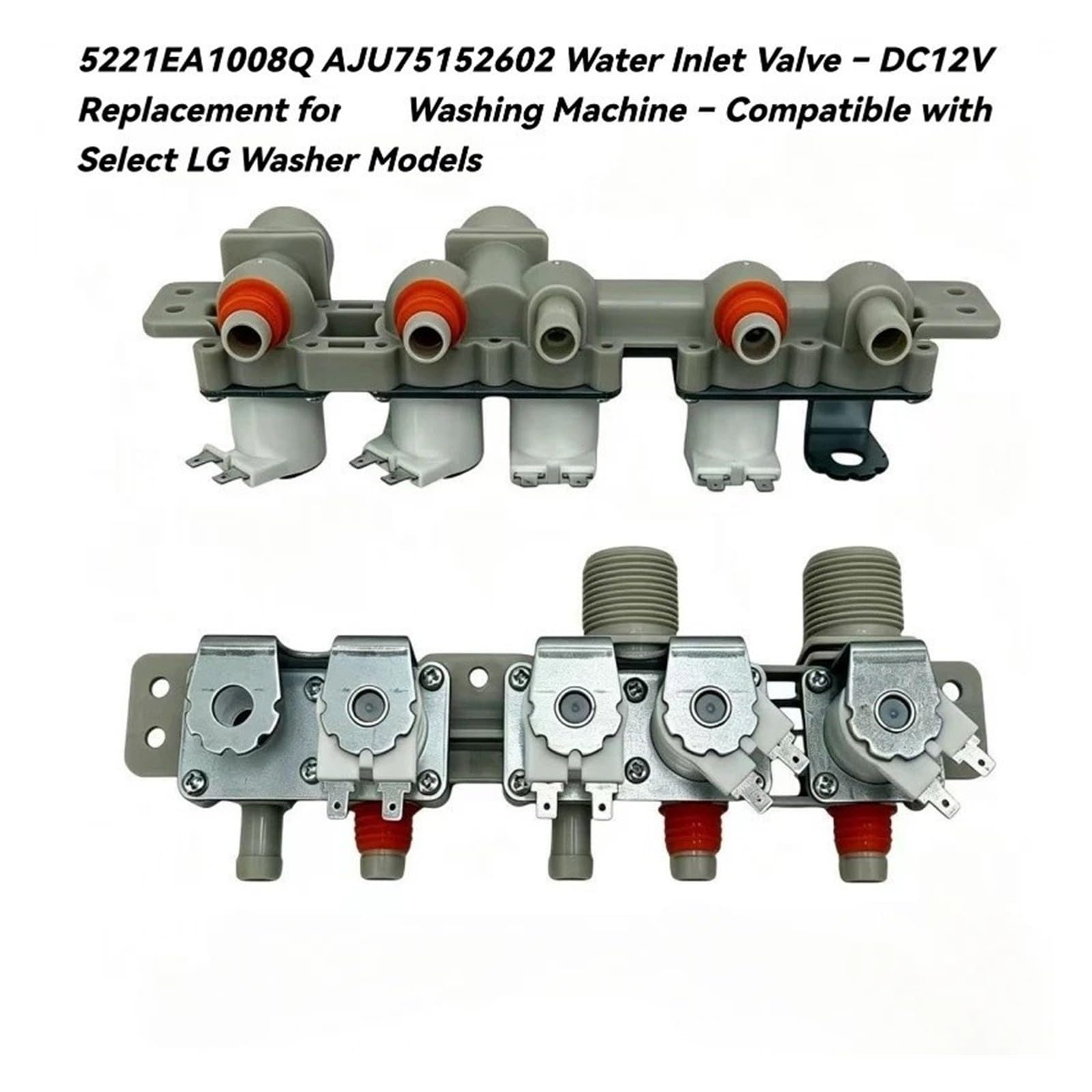 5221EA1008Q AJU75152602 Válvula De Entrada De Agua - Reemplazo DC12V, Compatible con LG, Lavadora - Seleccione, Compatible con LG, Modelos De Lavadora