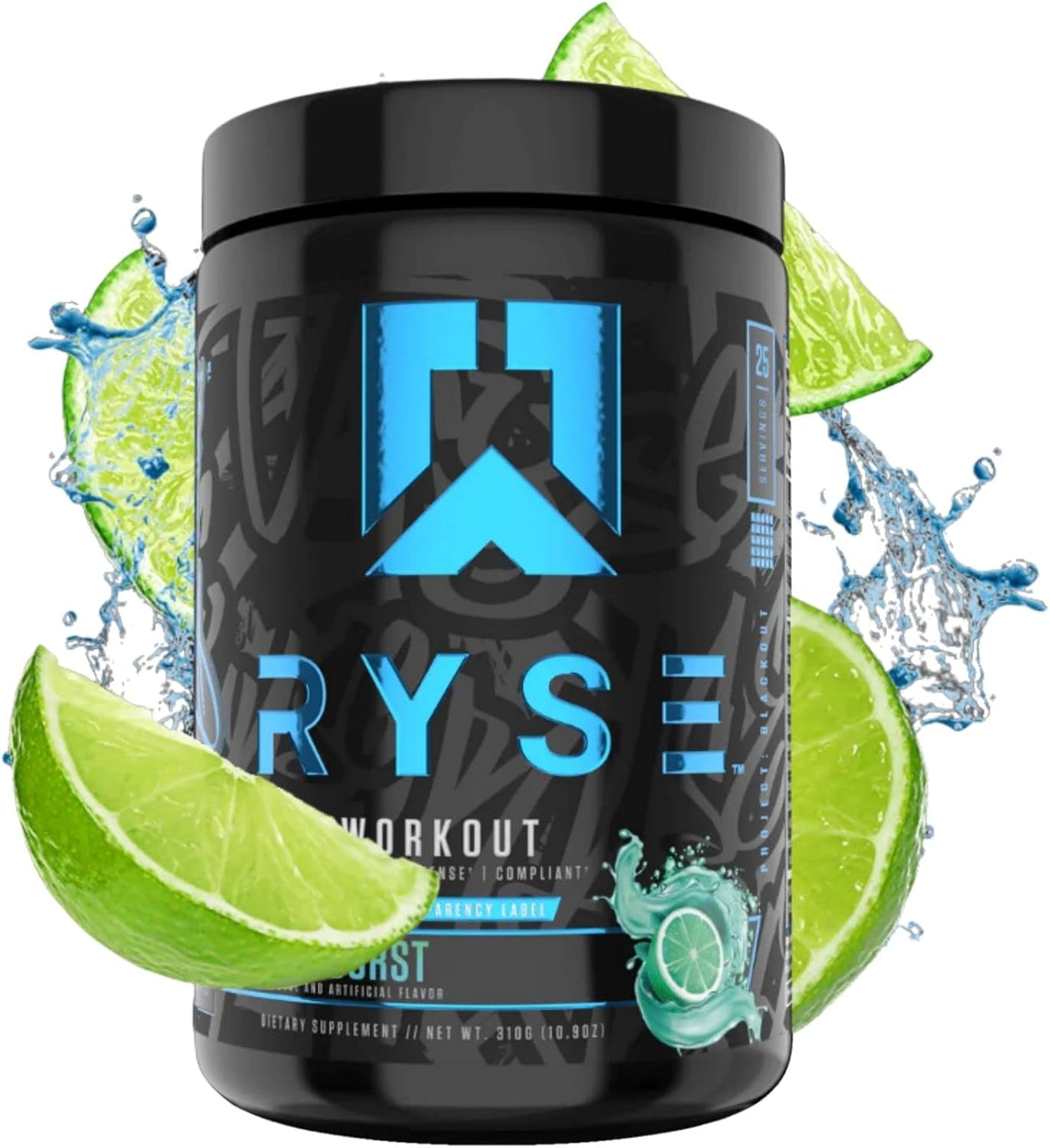 Ryse Baja Blast Blackout Pre Workout Dietary Supplement, 25 Serve