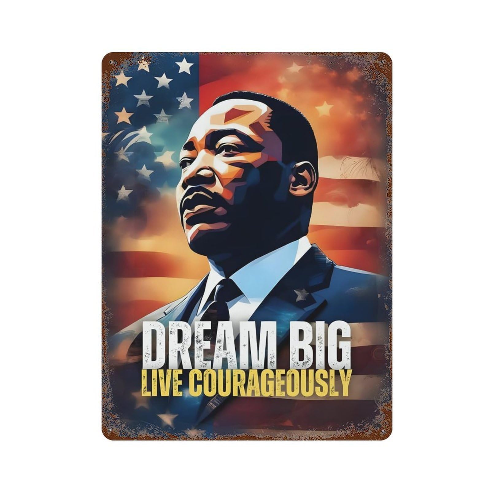 xiaoxiaoshen Minister Martin Luther King Jr. Portrait (1) Wall Decor Art Metal Tin Poster Modern Home Decor Art Home Bar Shop Decorations Vintage Sign 40x30cm