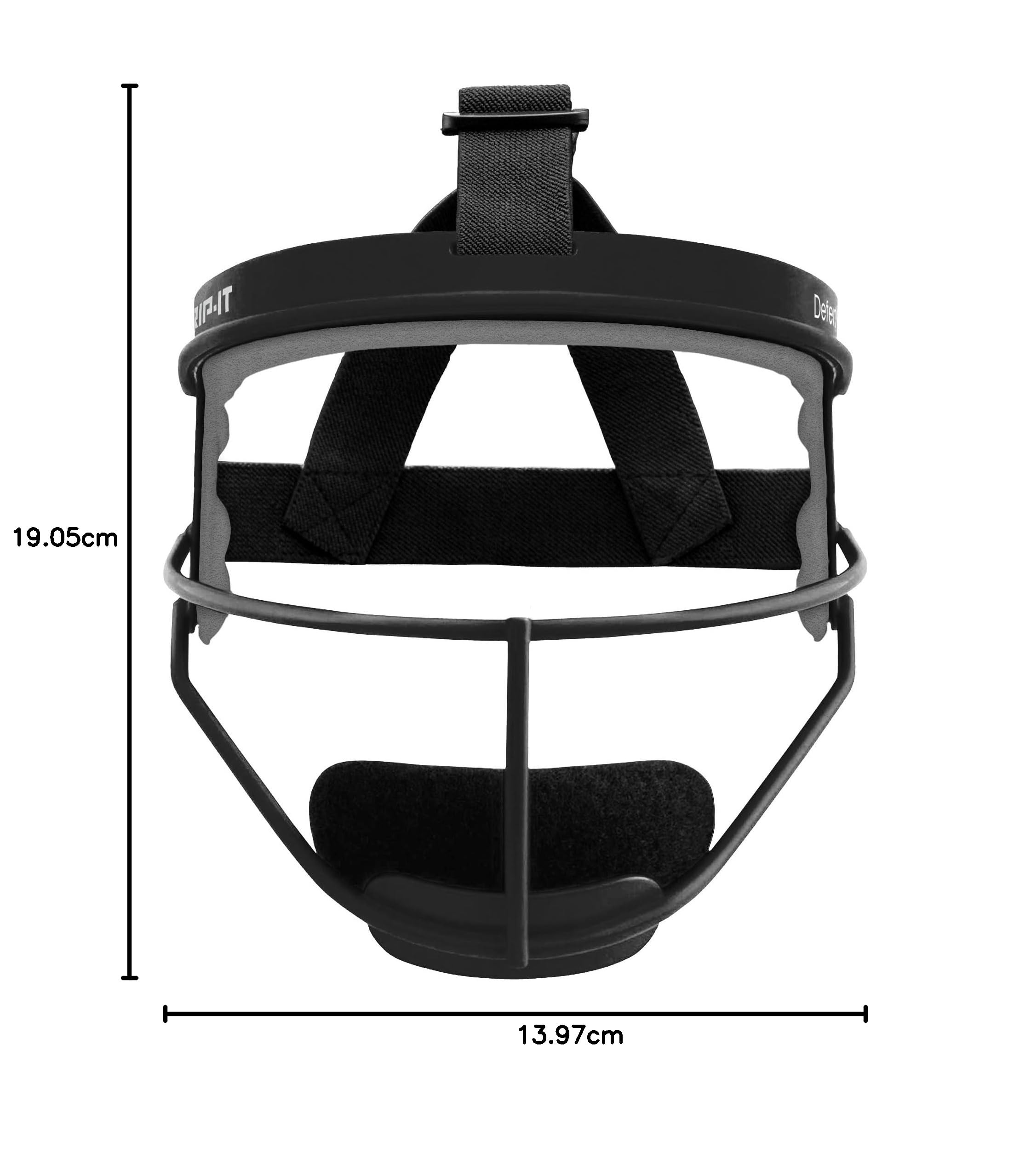 RIP-IT Defense Softball Fielder's Mask, Taglio Leggero e Sicuro per la Massima Protezione e Comfort, Non ostacola la Vista, Adatto per Code di Cavallo