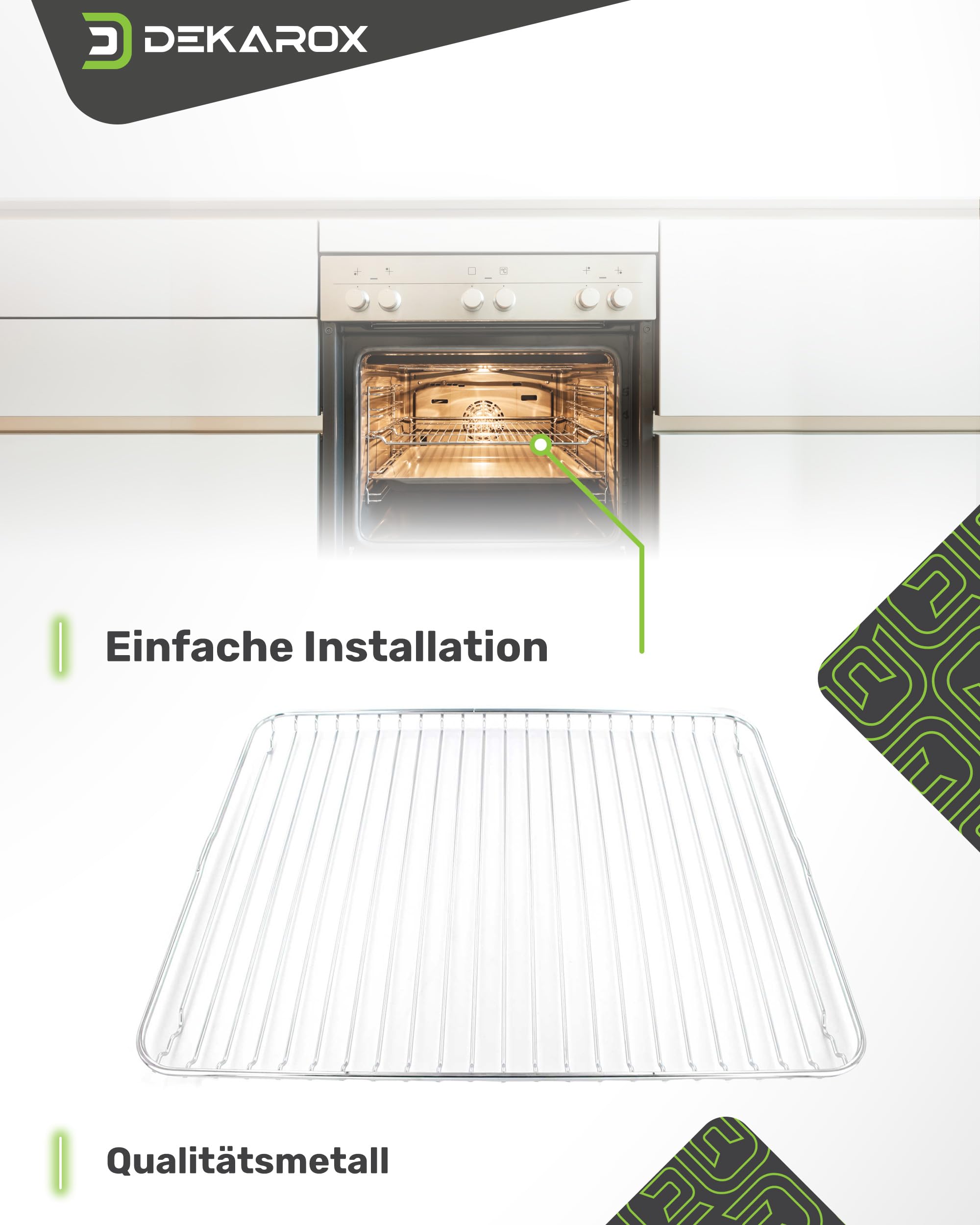 Grillrost Backofengitter 466x385mm für AEG Electrolux Juno Zanussi Zanker 14006400601/2 140064006012 Küppersbusch 547509 für Backofen Herd
