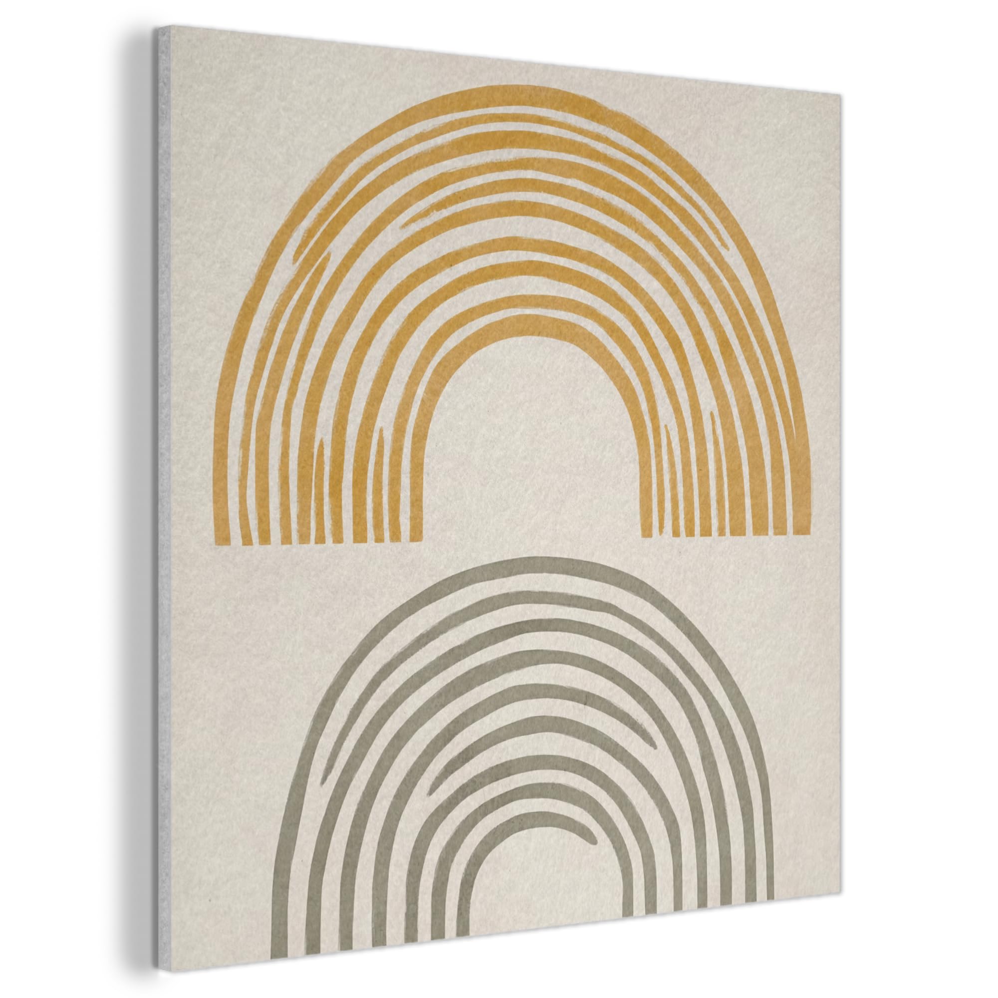 MuchoWow© Felt Panel 90x90 cm Framed Design Print Accent Interior Wallart Decoration Wall Art