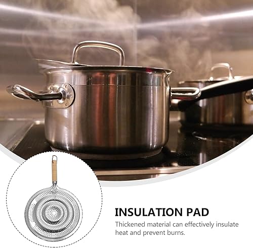 Miniatura 9 de DOITOOL Accesorios para parrilla Almohadilla de aislamiento para difusor de calor 2 piezas de acero inoxidable para estufas de horno, bandeja de