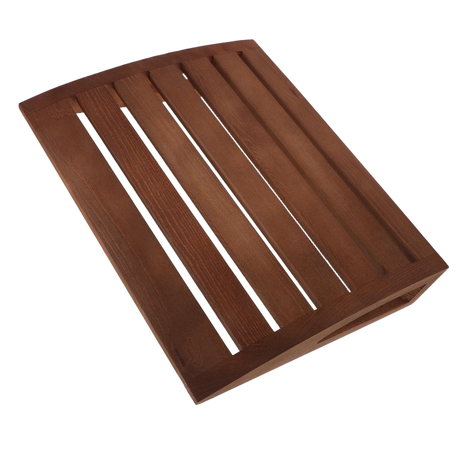 Lurrose Oreiller Cervical pour Sauna en Bois Poli Fait Main, Appui-tête Ergonomique 38 X 30 X 7 Cm, Accessoire Respirant et Hypoallergénique pour Spa, Hammam, Détente et Repos Prolongé