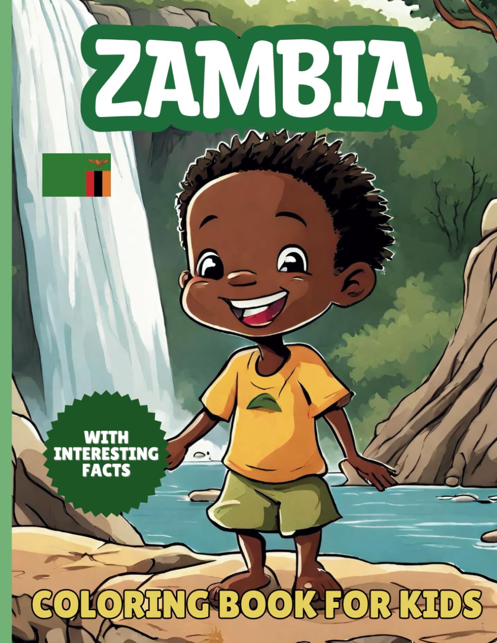 Zambia Coloring Book For Kids: With Interesting Facts