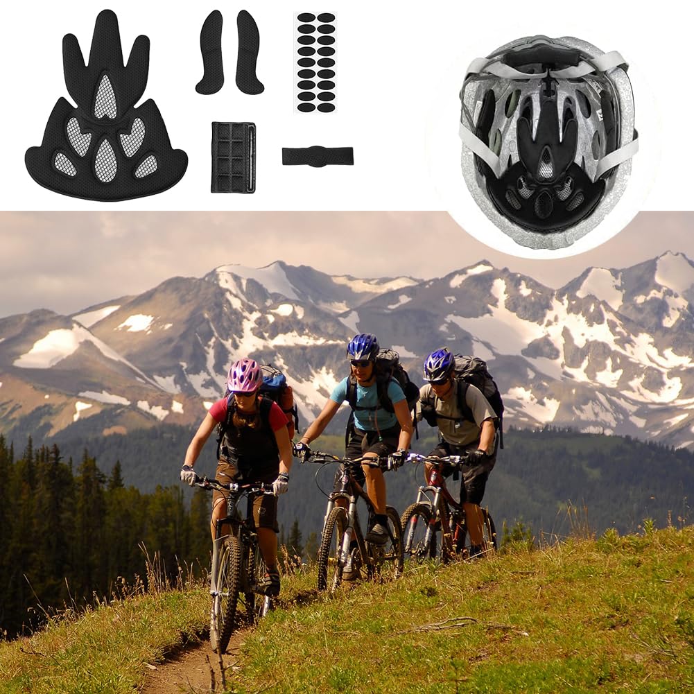 Set di Cuscinetti per Casco in Gommapiuma - Ricambio Universale per Casco da Bicicletta, Imbottitura