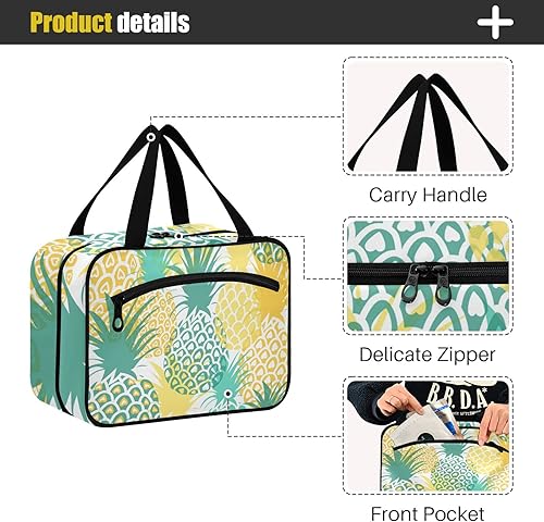 Miniatura 4 de Lindo neceser de viaje con gatos negros para mujeres y hombres, bolsa de maquillaje colgante, organizador de cosméticos portátil, organizador de