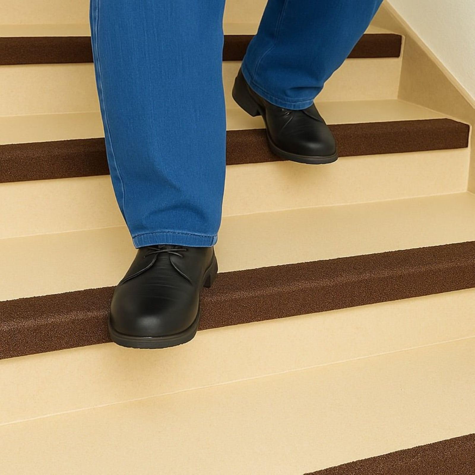 Slip Away 10x Pack GRP Stair Nosing Edge Trims - Heavy Duty Anti Slip Stair Treads for Indoor, Outdoor Use – Easy to Use 55mm x 55mm Angle Shaped - Weather & Corrosion-Resistant - Brown (1200mm)