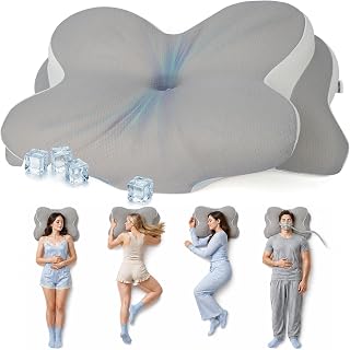 Cervical Neck Pillow for Pain Relief, Orthopedic Memory Foam Contour Pillow, Sleep Apnea Pillow, Ergonomic Side Sleeper Pillow for Neck Support-Cervical Neck Pillow for Sleeping