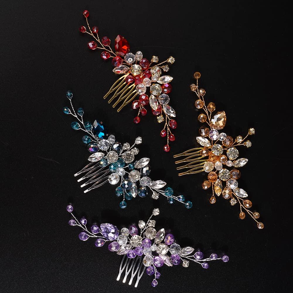 Amazon.com : JWICOS Crystal Bride Wedding Hair Comb  display picture 3