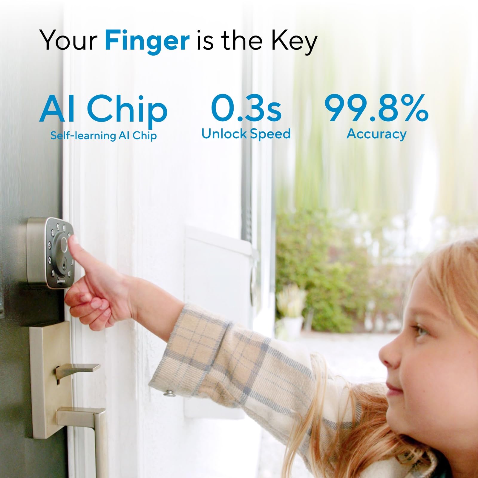 ULTRALOQ Bolt Fingerprint WiFi Smart Lock, Works with Apple Home, Siri, Alexa, 8-in-1 Keyless Entry with Fingerprint ID, App Remote Control, Keypad Deadbolt, BHMA Cert., Easy Install, 10 Mo. Battery