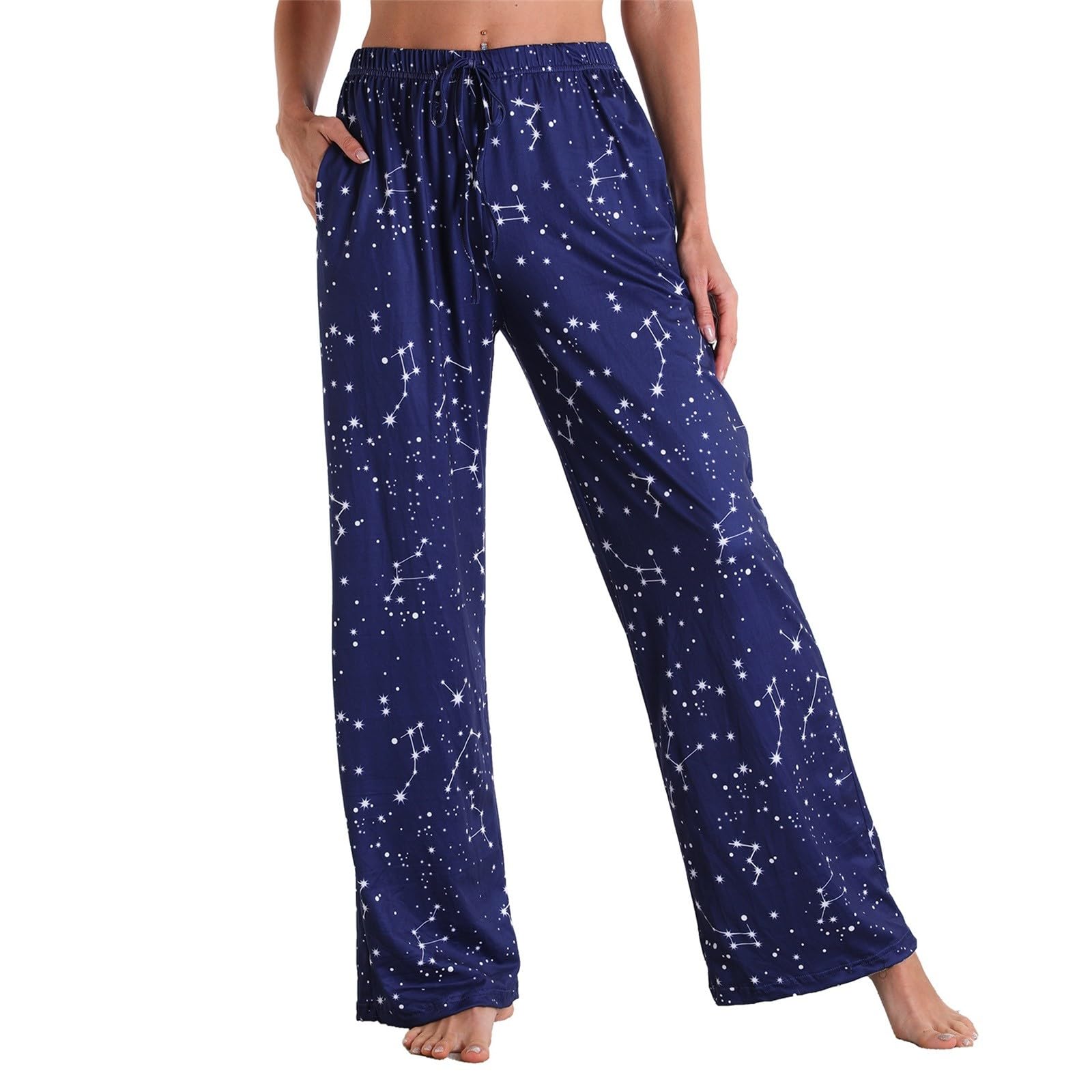 BUKKNYE Women's Pyjama Bottoms Cotton Checked Flannel Lounge Pants with Pockets Ultra Soft Pjs Trousers Pyjamas for Women Loungewear Nightwear
