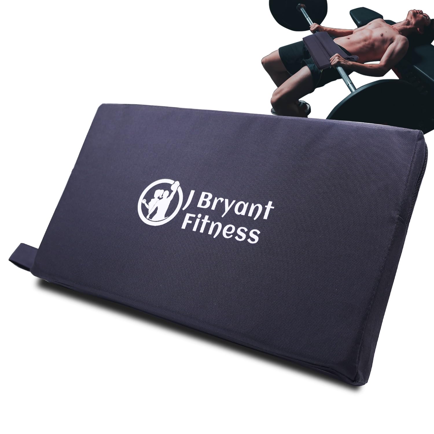 J Bryant Almohadilla de empuje de cadera – Almohadilla protectora de espuma cuadrada extra gruesa para levantamiento de pesas, equipo de gimnasio en casa de primera calidad para empujes de cadera y