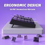 ATTACK SHARK M87 80% Wireless Gaming Keyboard,87 Keys Rainbow Lights TKL Mechanical Feeling SA PBT Keyboard for Mac/Win, Bluetooth 5.0/2.4Ghz Dual Mode Pc Keyboards for Office/Gaming Purple