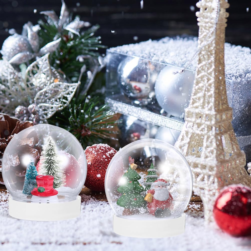 Homoyoyo 60 Bolas de Nieve para Hacer Tú Mismo, de Plástico Rellenables de 150 Ml con Tapa de Rosca para Decoración de Navidad, Cumpleaños, San Valentín, Fiestas, 2,9 X 2,6 Pulgadas