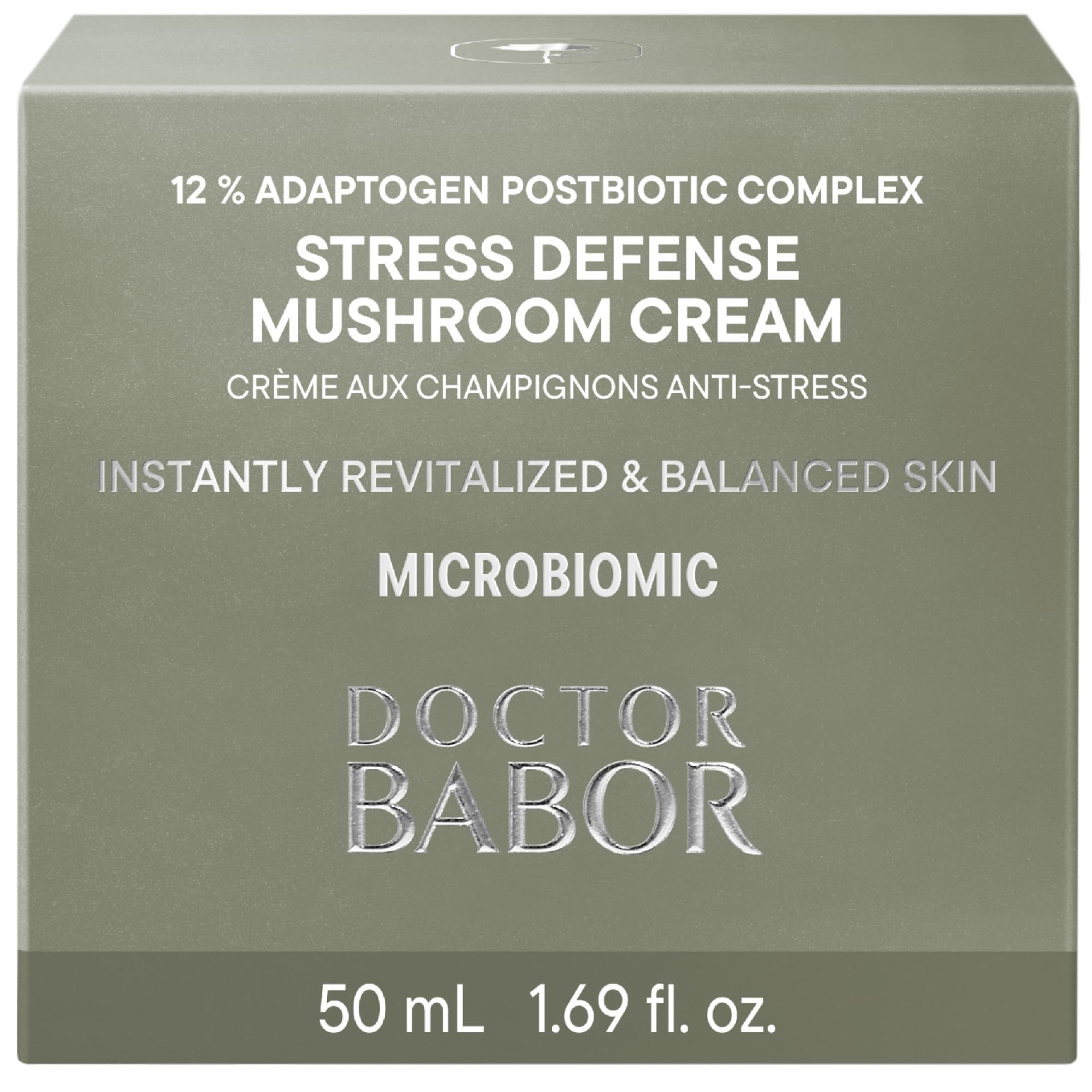 DOCTOR BABOR Microbiomic Stress Defense Mushroom Gesichtscreme (50 ml) – vegane, antioxidative Feuchtigkeitscreme – professionelle Gesichtspflege zur Stärkung der Hautbarriere