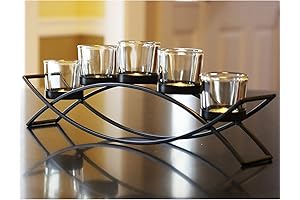 Candle Holders Centerpiece: Seraphic Iron Arch Table Decoration for Stunning Ambiance
