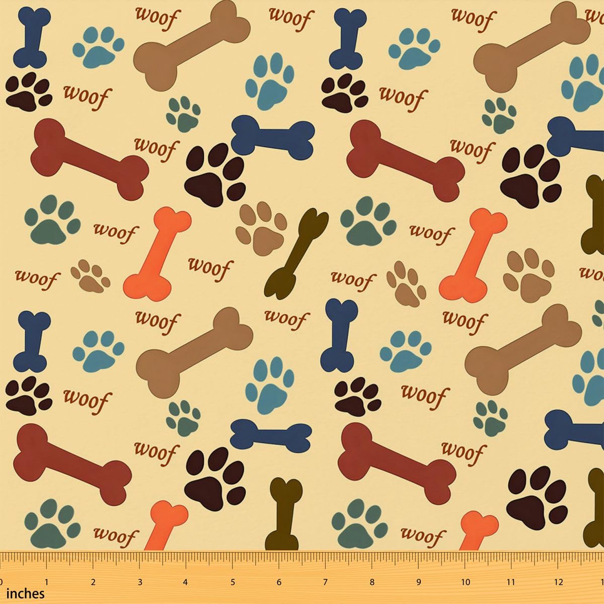 Homemissing Hund Paw Stoff 276x150cm