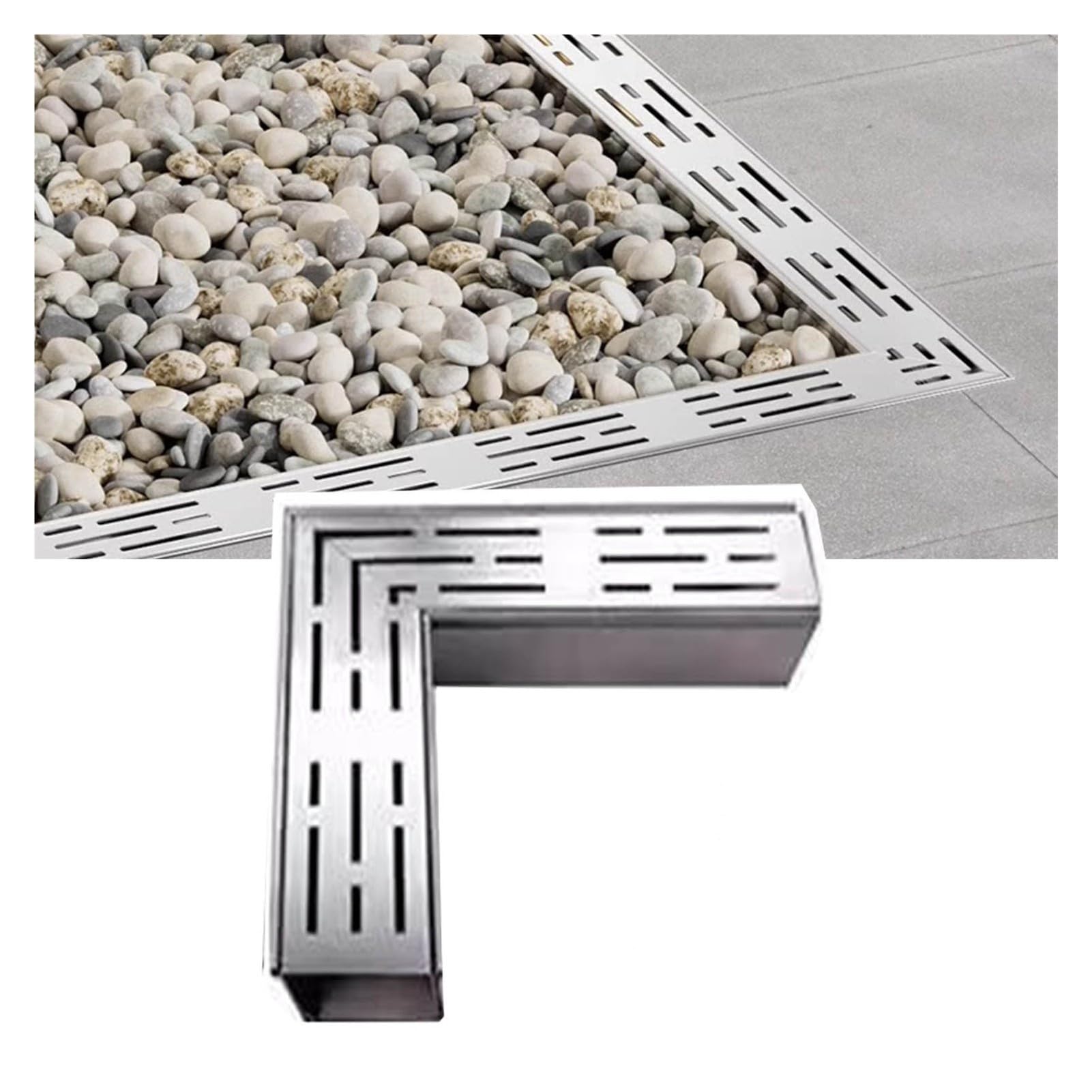Canal Desagüe Acero Inoxidable 304 para Terraza Piscina Desagües Piscinas